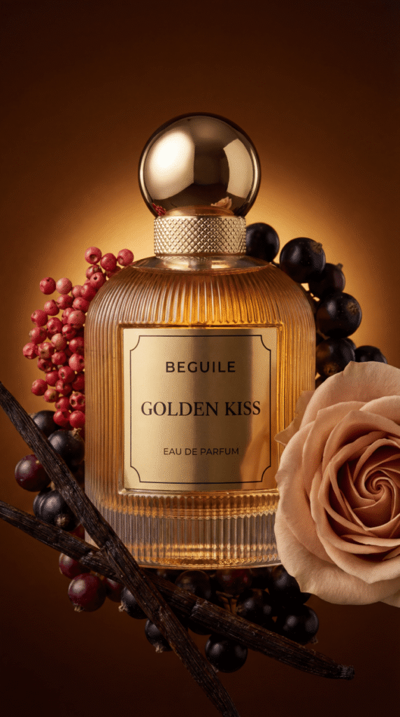 miris Beguile, parfem Golden Kiss, niche parfem, parfem za žene, luksuzni mirisi, ženstveni parfem, elegantan parfem, novi parfem, suvremeni parfem, parfem s vanilijom